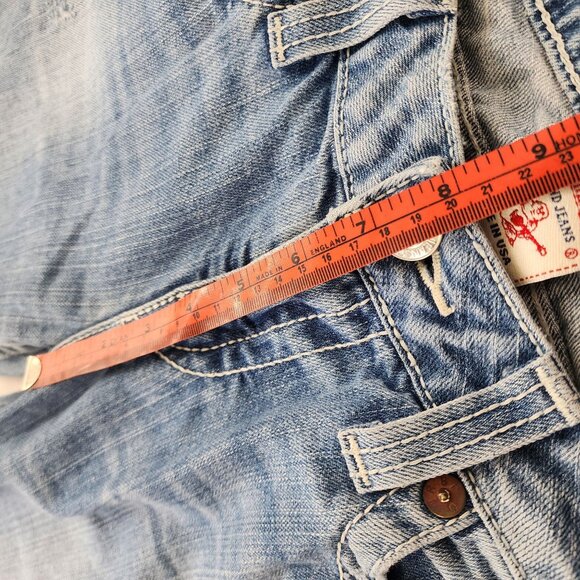True Religion Billy Low Rise Straight Light Wash Denim Y2K 00s Made in USA Sz 32 - Picture 13 of 16